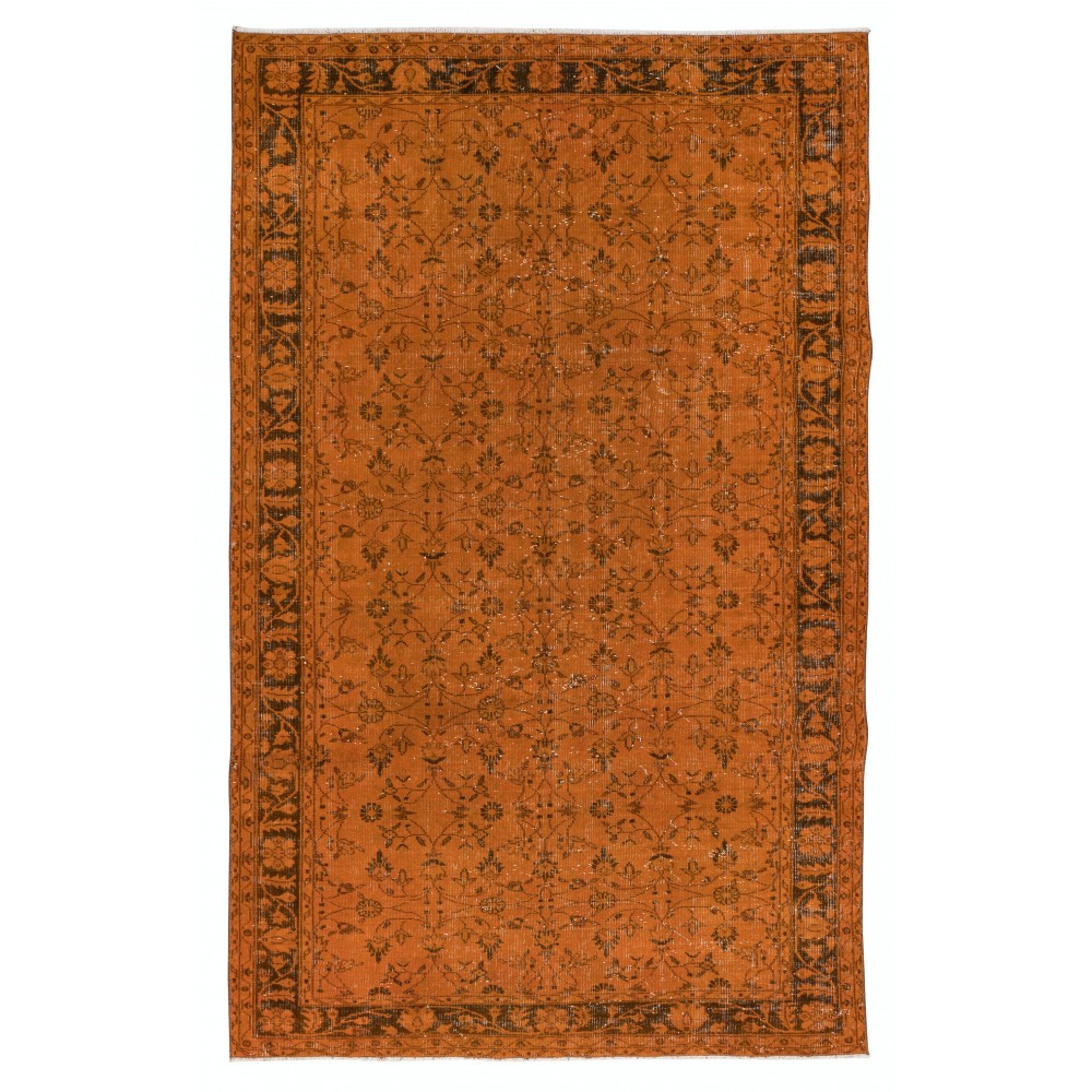 Turkish Rug, Vintage Rug, Small discount Rug, Antique Rug, 36x52 inches Orange Carpet, Organic Bedroom Carpet, Handwoven Door Mat Rug, 2087